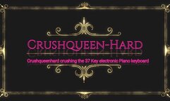 Crushing and Stomp the 37 Key electronic Piano keyboard for you in heels and sandals with nylons