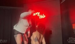 Gloryhole with strap-on and real cock