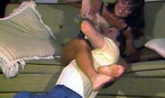 Apartment House Wrestling - Kelly-Michelle, Tom and Fred