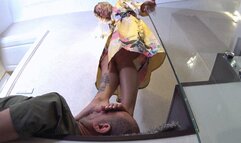 PAULINE - Kimono - CRUEL Foot Domination And Facestanding GOPRO VERSION