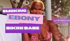 Smoking Ebony Bikini Babe