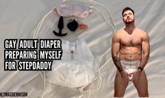 Gay adult diaper - preparing myself for stepdaddy