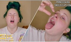 Gross Loud Sneezes and Snot Eating in 4K HD