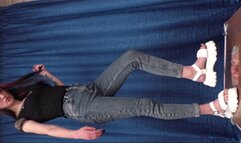 Trampled under big summer sandals (part 3 of 5), flo555x 1080p