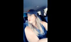 Smoking in car wearing all black