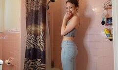 Getting my Light Levi Jeans Wet