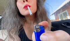 two cigarettes in the car