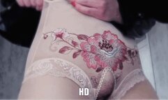 Worship my chubby ass in new crotchless pantyhose HD