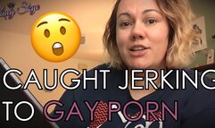 Caught Jerking to Gay Porn