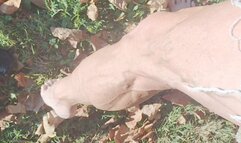 Tempest outside barefooted and veiny