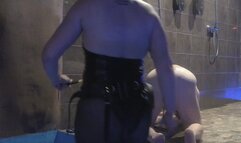 Whipping and anal fucking sucking with bigg dildo