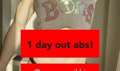 1 day out ABS! WOW! Wait till she peels off her crop top!