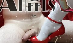 Angels red heels, present for toy