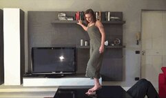 ELIZABETH - Footslave in the facebox - PART 1 - foot worship and mouth fucking with foot - REMASTERED