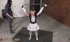 Arina in a maid costume - Spanking test for alertness (FULL HD MP4)