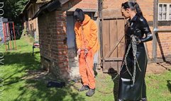 Prisoner #28 at the Hidden Turture Farm II - Public Shower in the Cage