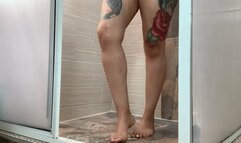 FOOT WORSHIP - Foot Shower, Shave & Red Nails