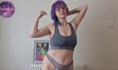 Gym Bra Bounce and JOI