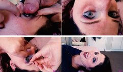 Cum in my Cupped Eye With Purple MakeUp_MP4 4K