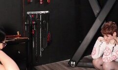 Loow and Lana Face Sitting Ball Slaps Punches and Stomps Pain Slut lost Voice 3 way CBT