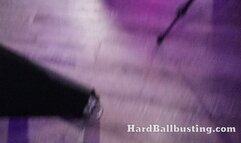 Mistress Loow Taking anger out on Slaves Balls 10 hard kicks for breaking her Favorite Paddle