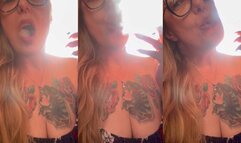 Sampoerna Cigarette - Feeding my dark lungs - The first cigarette of the day when I wake up, has a special flavor - Deep Inhales, Mouth Inhales and open mouth exhales - Without makeup - Natural light