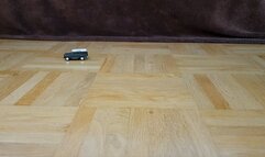 Giantess Crushing toy car Land Rover Defender