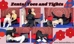 Zentai Suit with Tights and Foot Fetish Focus