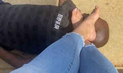 A Human Footstool for Mistress Nahla