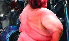 Violet Beauregarde's Naked Horny Cherry Juice Inflation