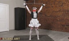 Arina in a maid costume - Spanking test for alertness (UHD 4K MP4)