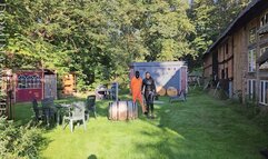 Prisoner #28 at the Hidden Turture Farm II - Breakfast in the Shed