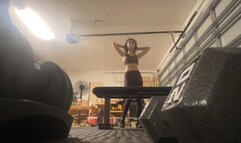 Sweaty Giantess works out