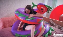 C91 Cosette admires her inflatable Serpent - 480p