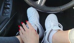 Xana's Toes In the Benz