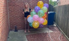 Very tight balloons cigarette popping