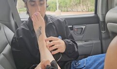 Fj in the car action