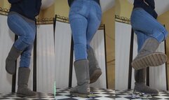 Squeezed out under the wide soles of her winterboots - Cam 1