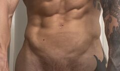 Flex Wanking Tattooed Muscle Hunk Hoss Kado Flexing POV Moaning Masturbation
