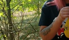 feet pop yelloow balloon on street