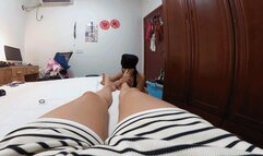 The female slave was imprisoned for the third day