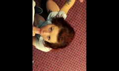 Real Teen Girl from Tinder Sucking me and my Friend