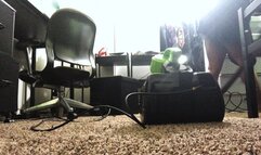 Tinies on the run from Giantess Evil Giant Vacuum 1080