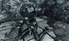 Boy Bondage in Rubber and Pegging Cum