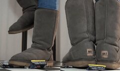 Squeezed out under the wide soles of her winterboots - Cam 2