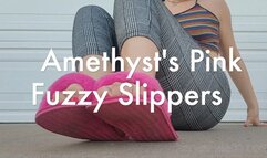 Amethyst's Pink Fuzzy Slippers