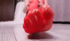 FISHNET BODYSTOCKING RED 2