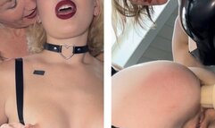 Hurt my nipples and fuck my ass! Anal strap on fucking and sensual nipple play on gorgeous sub girl