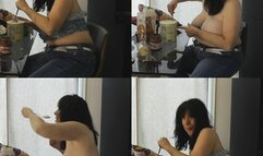 TOPLESS MUKBANG ALL THE WAY