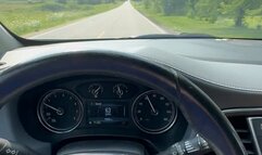 Trixie Love driving hard and playing with the pedals in nylon feet